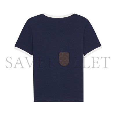 YSL CASSANDRE T-SHIRT IN RIBBED COTTON JERSEY 873313Y38CC4490